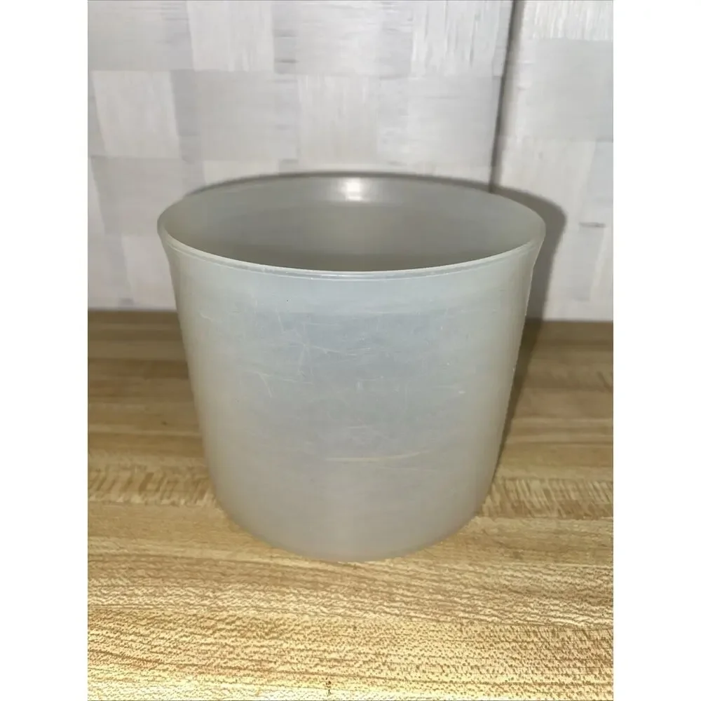 Set (3) Vintage Tupperware Clear Canisters Storage Container No lids Clear